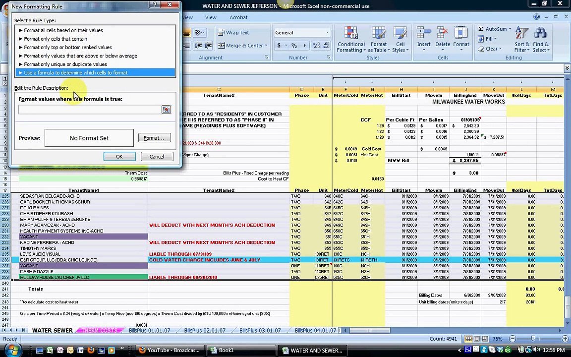 Using Conditional Formatting in Excel: Alternate Row Color & Change cell color for specific words