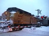 Watching Trains in the Snow in Steamboat Springs, Colorado