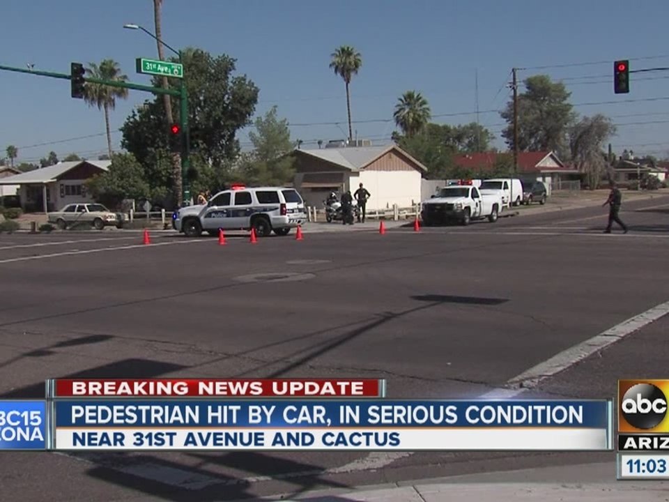 Pedestrian hit by car in Phoenix