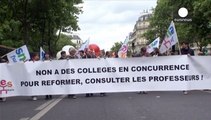 معلمان فرانسه علیه طرح اصلاحی وزیر آموزش اعتصاب کردند
