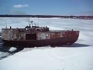 Busting Ice on Beaver Island Harbor