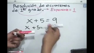 Resolución de ecuaciones de primer grado