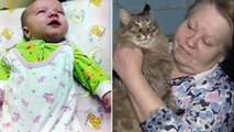 Hero cat rescues baby dumped in street by climbing in box to keep it warm in freezing conditions