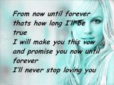 Britney Spears I'll never stop loving you lyrics