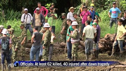 After deadly landslide, Colombian rescue teams dig out bodies