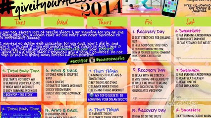 August Workout Calendar   POP Pilates Party!