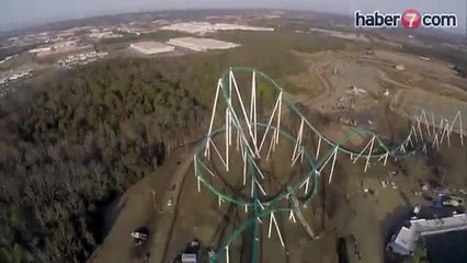 Dünyanın en hızlı lunapark treninin test sürüşü