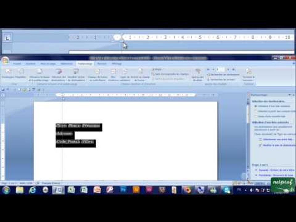 25 - Publipostage avec Word et base données Excel