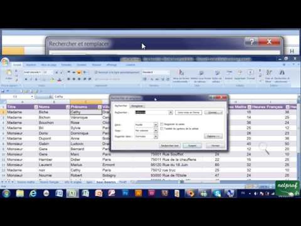29 - Rechercher et remplacer avec Excel