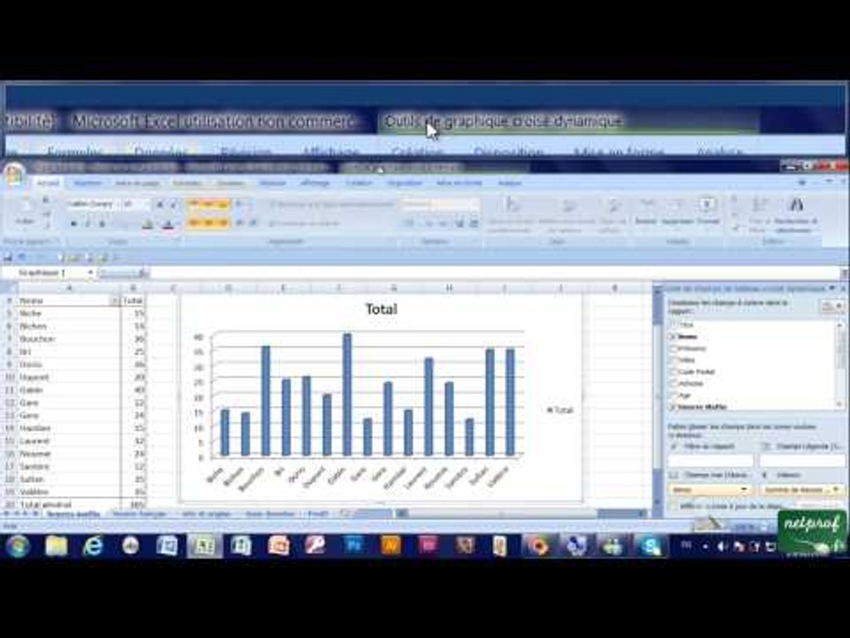 24 - Tableaux croisés dynamiques - Excel