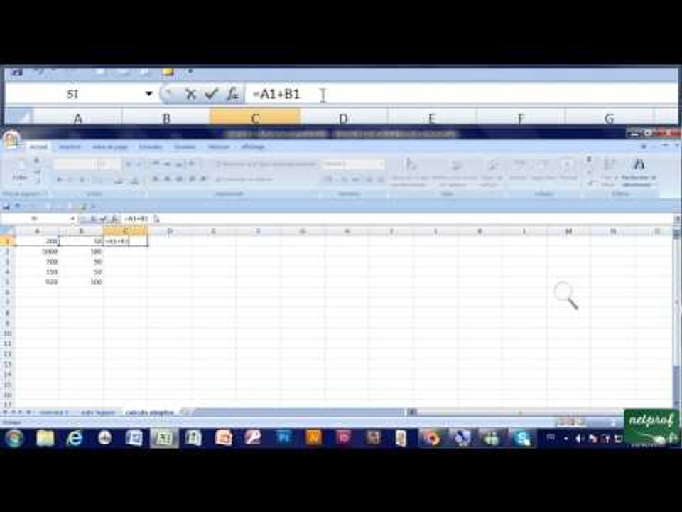 13 - Effectuer des calculs simples sur excel