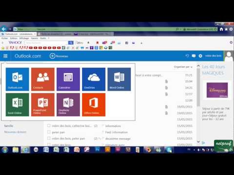 4k - Ecrire, envoyer un mail à un groupe de contacts sur Outlook msn