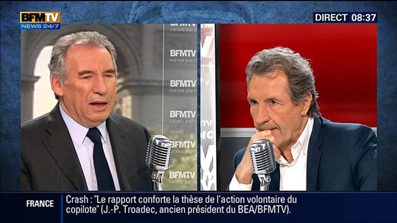François Bayrou, invité de Bourdin Direct sur RMC-BFMTV - 070515