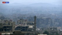 سوريا برس هام  للإعلام لحظة اطلاق صاروخ الفيل من المنطقة الصناعية  وانفجاره 19 10 2014