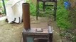 Testing core for new wood stove (rocket stove) heater
