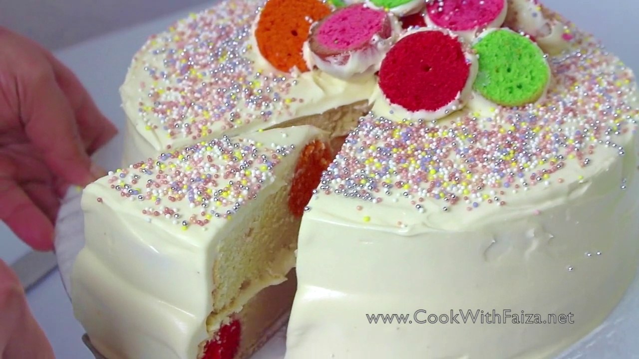 POLKA DOT CAKE *COOK WITH FAIZA*