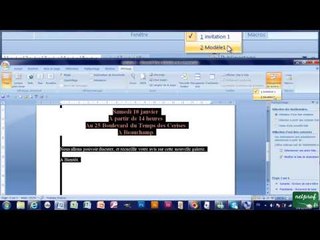 37 - Créer ou modifier un modèle de document sur Word