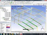 Análisis con Ansys de estructura de nave industrial Ansys analysis of  structure of warehouse.