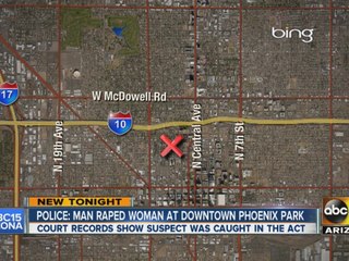 Police: Man raped woman at downtown Phoenix park