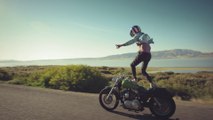 Impressive Riders Surfing their Motorcycles at 50 MPH 