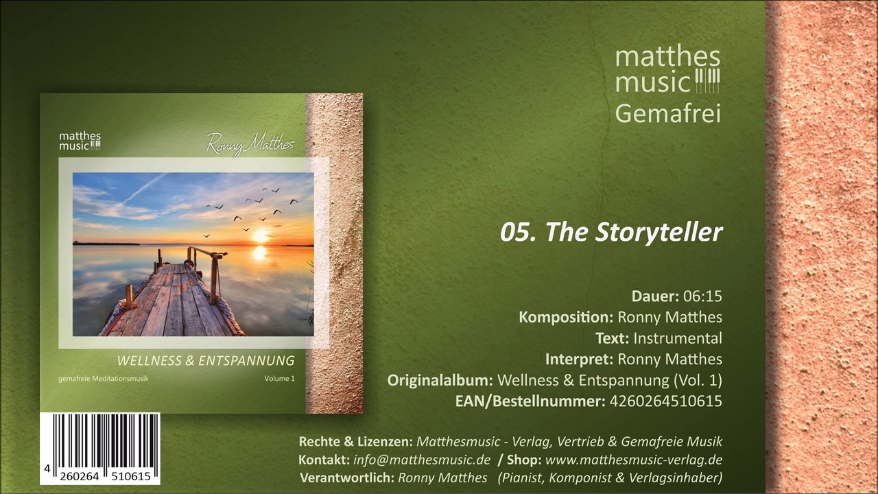 The Storyteller (05/07) [Gemafreie Meditationsmusik) - CD: Wellness & Meditation, Vol. 1