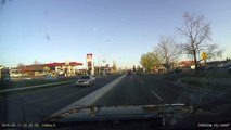 Crazy car crash caught on Dash cam : no more back wheels for this driver!