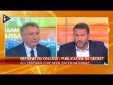 Réforme du collège : Bayrou appelle à une 