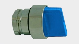 22mm Selector 2-Position Illuminated Maintained Metal Knob 24VAC/VDC Blue