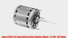 Fasco D701 5.6-Inch Direct Drive Blower Motor 1/2 HP 115 Volts 1075 RPM 4 Speed 7.7