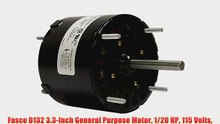 Fasco D132 3.3-Inch General Purpose Motor 1/20 HP 115 Volts 1500 RPM 1 Speed 1.8 Amps
