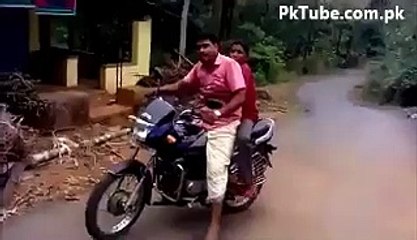 Funny Motorbike Stunt Fail in India