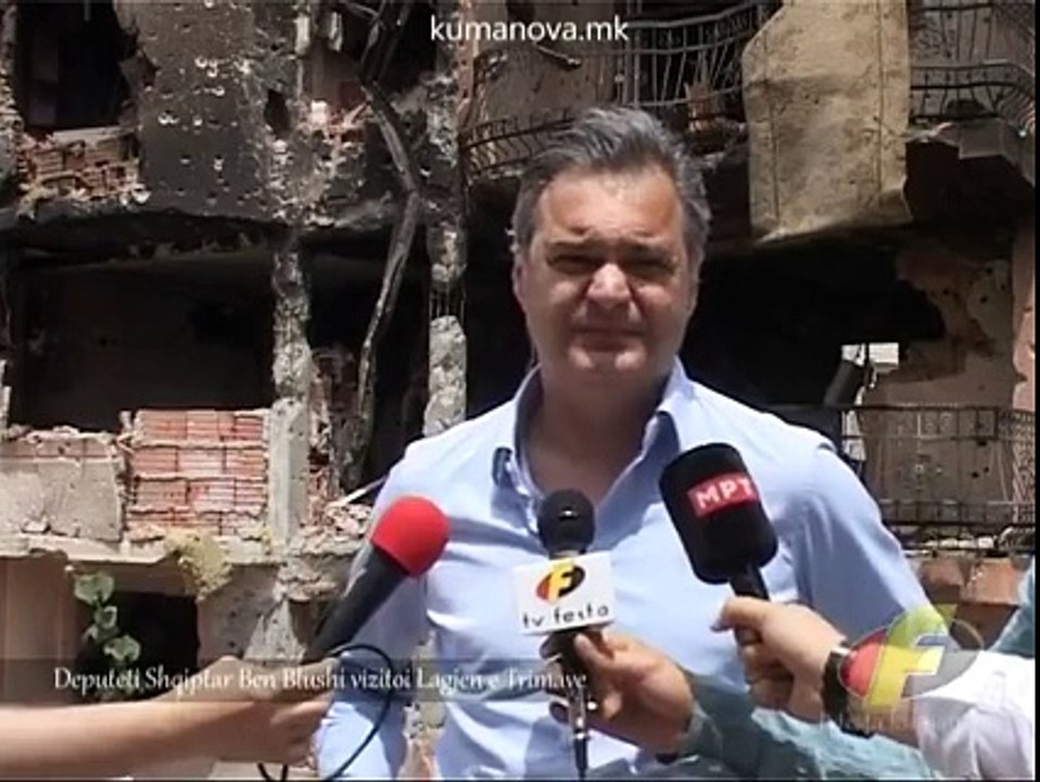 Ben Blushi gjatë vizitës në Lagjen e Trimave