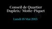 Conseil de Quartier Dupleix/ Motte-Piquet du Lundi 18 Mai 2015.