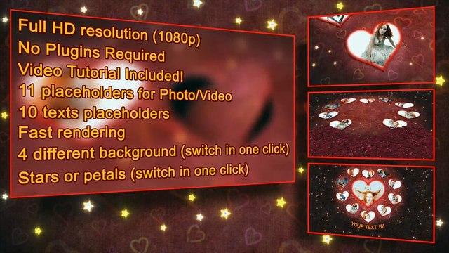 After Effects Project Files - Hearts and Stars - VideoHive 10254490
