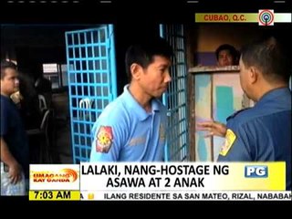 Descargar video: Lalaki nang-hostage ng asawa, 2 anak