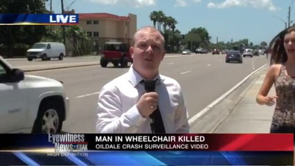 Un reporter se fait interrompre par une jeune femme en direct