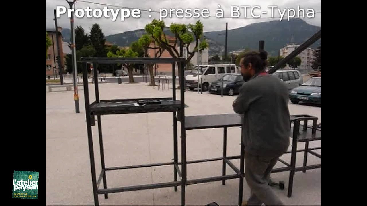 Test n°1 : presse à typha