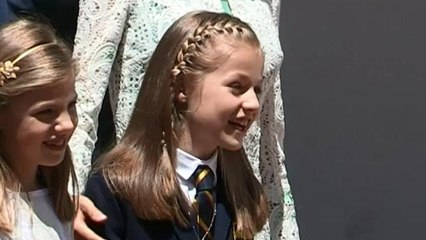 La Princesa de Asturias tras tomar la comunión: "Estaba muy nerviosa"