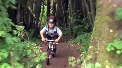 This kindergartner rides to school AND OWNS YOU!