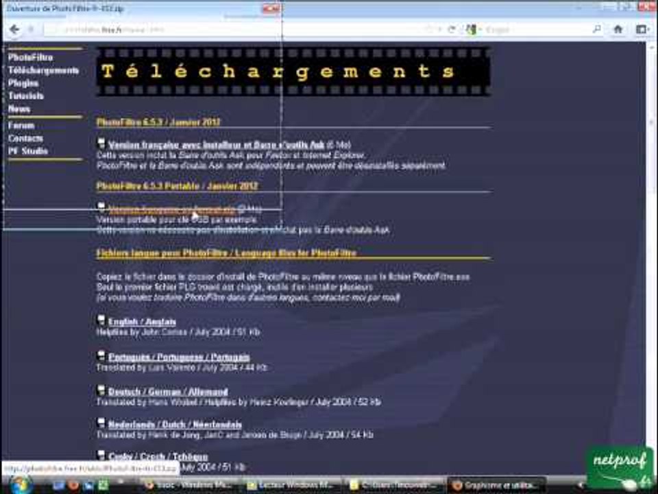 Astuces et techniques Photofiltre - 00. Utiliser Photofiltre GRATUITEMENT et sans installation
