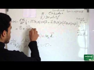 Cinématique du point matériel, exercice sur la composition de la vitesse et de l'accélération 11