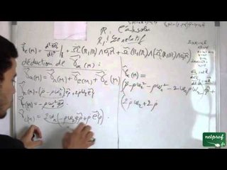 Cinématique du point matériel, exercice sur la composition de la vitesse et de l'accélération 13