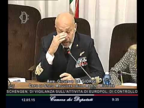 Roma - Flussi migratori, audizione Capo di Stato Maggiore Marina militare, De Giorgi (12.05.15)