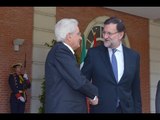 Roma - Mattarella con il Presidente del Governo Mariano Rajoy a Palazzo della Moncloa (11.05.15)
