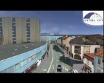 Survol de Montbéliard - maquette virtuelle