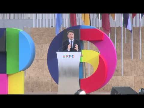 Milano - Expo 2015, intervento del Presidente Renzi alla cerimonia di apertura (01.05.14)