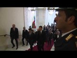 Roma - Palazzo Chigi, Renzi riceve il presidente del Turkmenistan Berdimuhamedov (04.05.15)