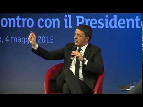 Milano - Matteo Renzi interviene alla Borsa Italiana (04.05.15)