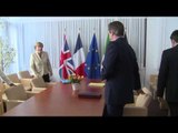 Bruxelles - Renzi incontra Merkel, Hollande e Cameron (23.04.15)