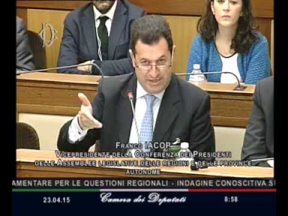 Roma - Statuti regioni ad autonomia speciale, audizione esperti (23.04.15)